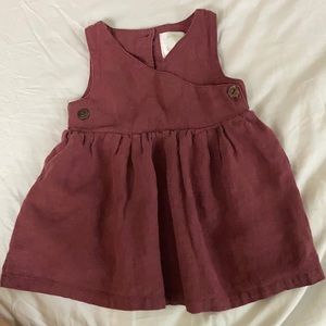 Lined LINEN baby girls dress!